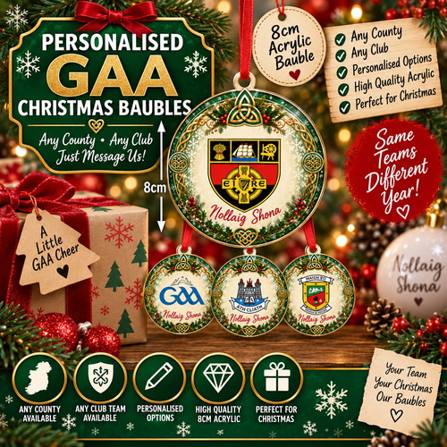 Personalised gaa christmas - personalised,